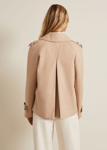 Phase Eight Lola Camel Cropped Trench Jackets Brown Canada | WFRGJZ-648